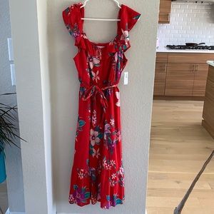 Old Navy Red Hawaiian Dress